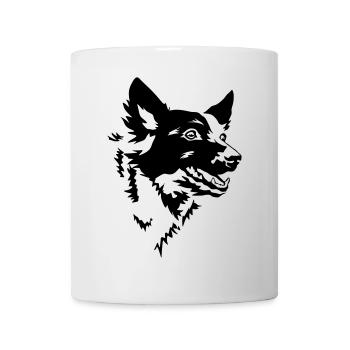 Tête de Mudi - Mug blanc - blanc - Devant