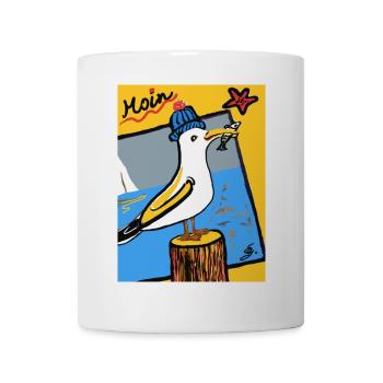EG mouette I palier I mer I vacances I photo - Mug blanc - blanc - Devant