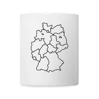 Cartes de l’Allemagne Dessinées à la main - Mug blanc - blanc - Devant