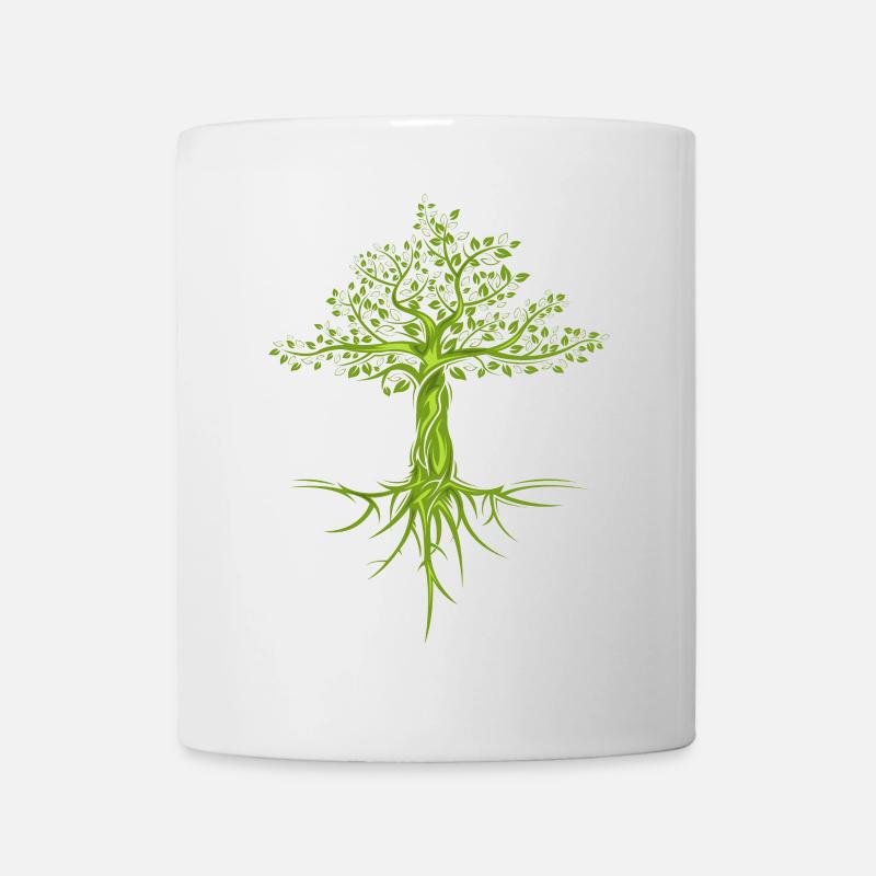 trees tree nature nature symbol forest forest logo - Mug - white