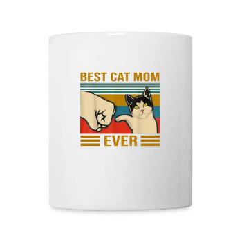 Beste Katzenmutter aller Zeiten Bump Fit - Tasse - Weiß - Vorne