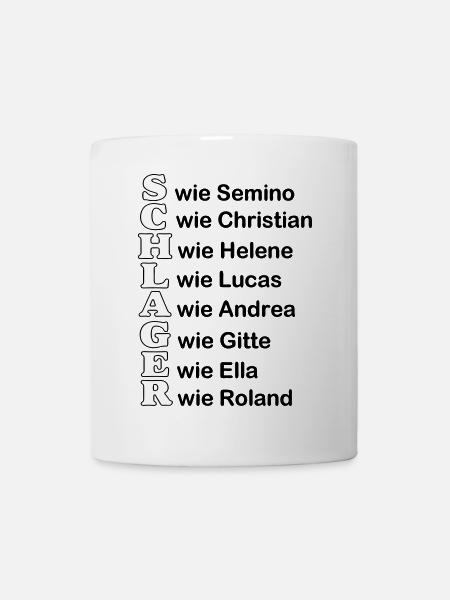 Schlager Party , Schlager Musik , Schlager wie - Tasse - Weiß