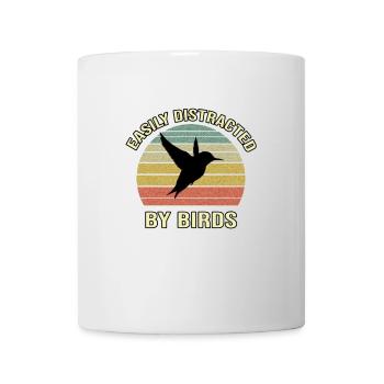 Leicht von Vögeln abgelenkt - Tasse - Weiß - Vorne