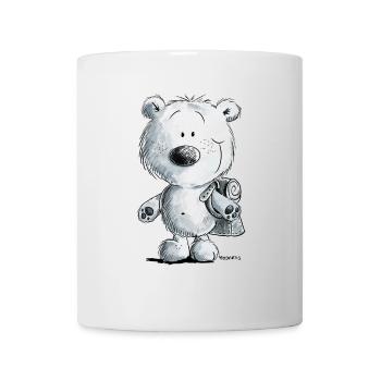 Schoolchild polar bear I schooling 1st class gift - Mug - white - Front
