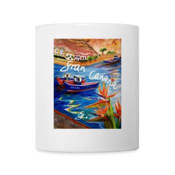 EG Urlaub I Cran Canaria I aquarelle - Mug blanc - blanc - Devant
