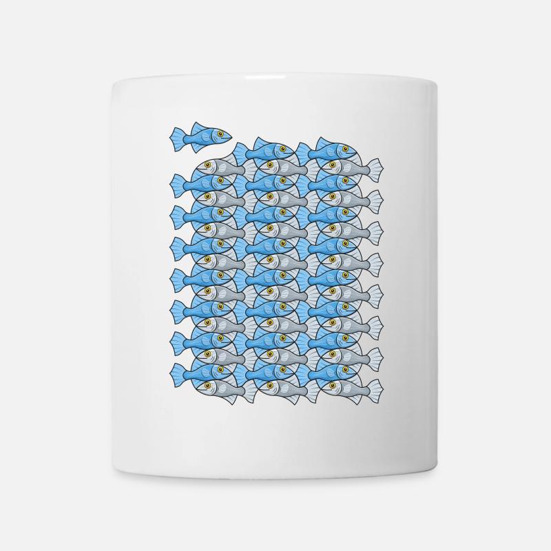 Poisson Escher Style IV - Mug blanc - blanc