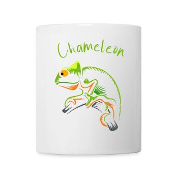 Vivid Chameleon Illustration für Naturfreunde - Tasse - Weiß - Vorne