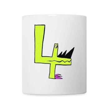 cool number for the 4th birthday for all monster fans - Mug - white - Front