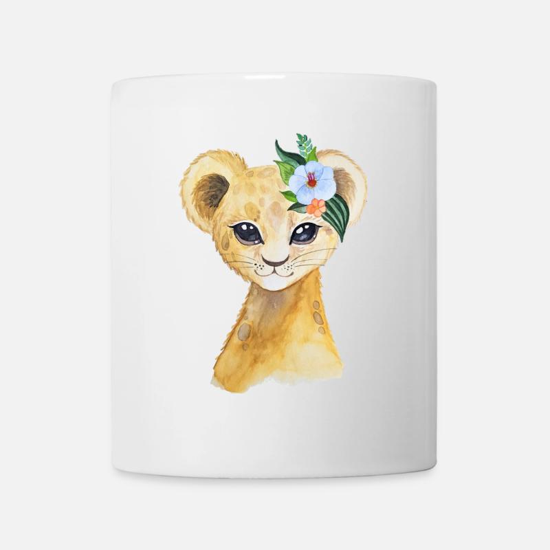 Löwe Baby - Tasse - Weiß