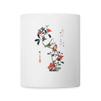 Karmesinblüten-Singvögel - Tasse - Weiß - Vorne