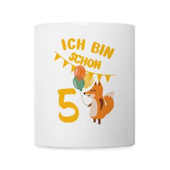 5 Geburtstag fünf Jahr Geburtstag zum 5 Geburtstag - Tasse - Weiß - Vorne