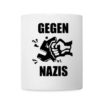 Gegen Nazis - Klassiker - Tasse - Weiß - Vorne