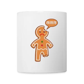 Bonhomme en pain d'épice Mi Mi Mi Mimimi Paroles drôles - Mug blanc - blanc - Devant