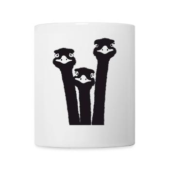 Nandu, Straußenkopf, Emu, Strauß - Tasse - Weiß - Vorne