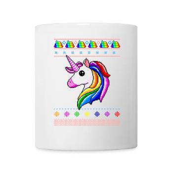 Einhorn-Weihnachten - Tasse - Weiß - Vorne