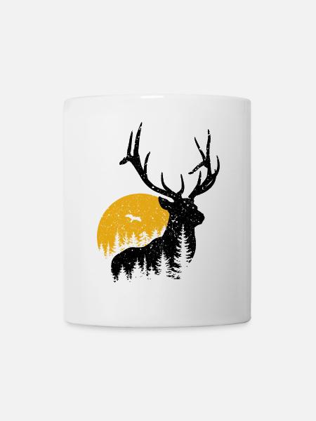 Hirsch - Tasse - Weiß