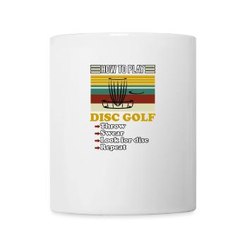 How to Play Disc Golf Retro - Mug - white - Front