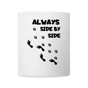 Toujours côte à côte avec votre chien, amour du chien * - Mug blanc - blanc - Devant