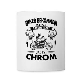 Biker bekommen keine grauen Haare ! - Tasse - Weiß - Vorne