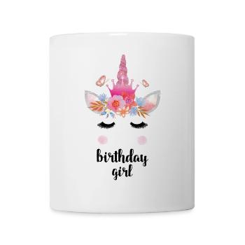 Birthday Girl Unicorn - Mug - white - Front