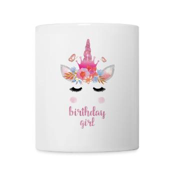 Birthday Girl Unicorn - Mug - white - Front