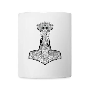 marteau de thor symbole viking - Mug blanc - blanc - Devant