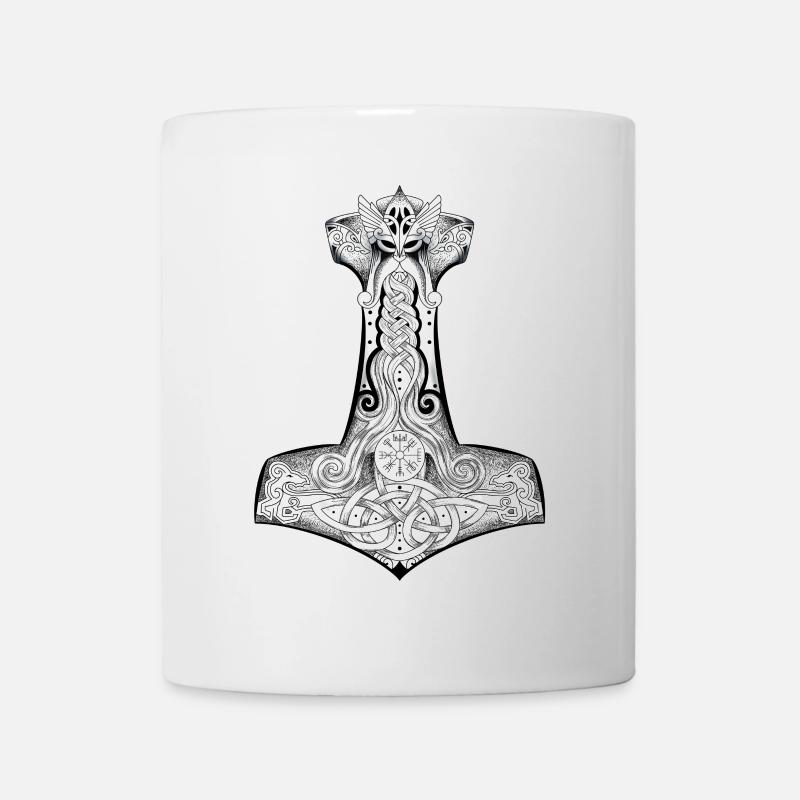 marteau de thor symbole viking - Mug blanc - blanc