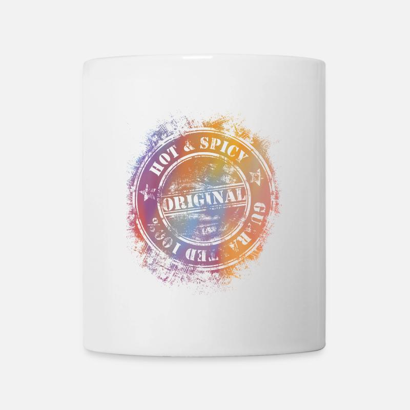 Touches originales de couleur piquante et épicée - Mug blanc - blanc