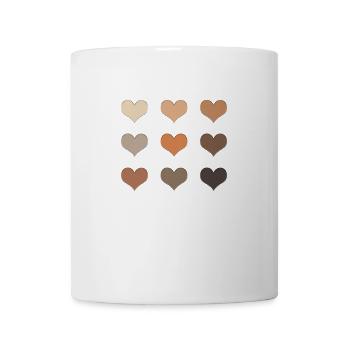 Neuf cœurs terreux - Mug blanc - blanc - Devant