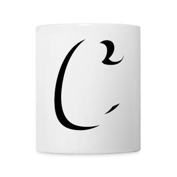 Letter C, Name, der Buchstabe C - Tasse - Weiß - Vorne