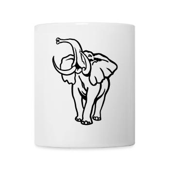Afrika-Elefant I Bulle - Tasse - Weiß - Vorne