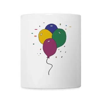 Ballons 3 fois - Mug blanc - blanc - Devant