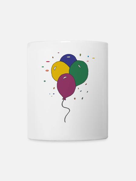 luftballons 3 fach - Tasse - Weiß
