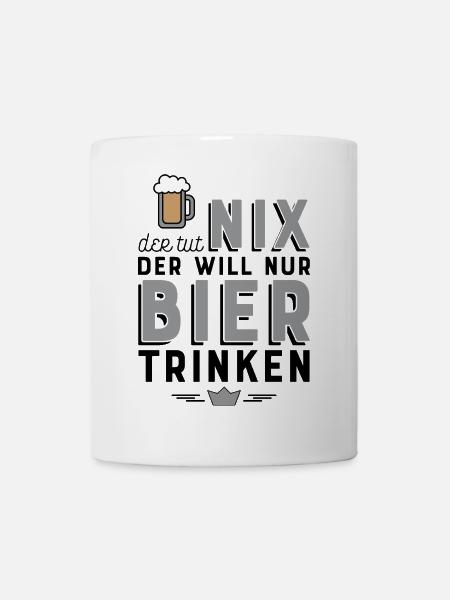 Bier trinken - Tasse - Weiß