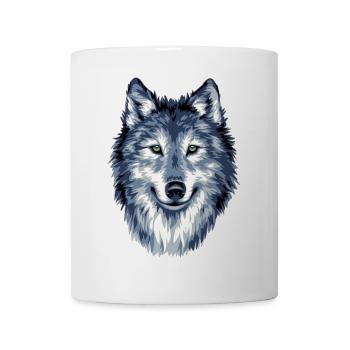 WOLF HEAD - Wildes Herz bis ins Detail - Tasse - Weiß - Vorne