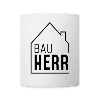 Bauherr mit Haus - Tasse - Weiß - Vorne