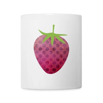 Strawberry Spring Pattern Fruit Spring Pink Fruit - Mug - white - Front