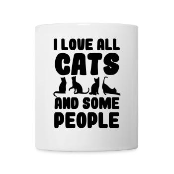 I love all cats and some people* - Mug - white - Front