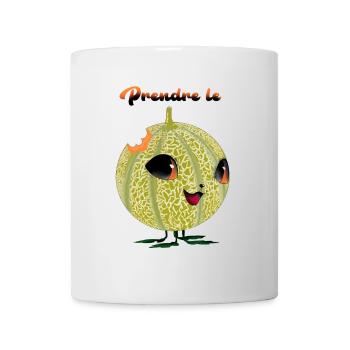 Dessin melon humour prendre le melon - Mug blanc - blanc - Devant