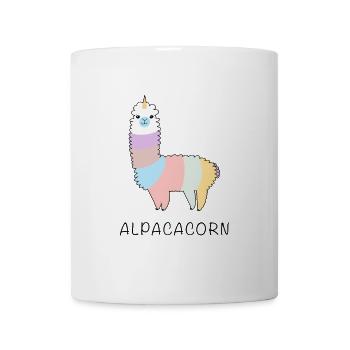 Alpakakorn Alpaka + Einhorn - Tasse - Weiß - Vorne