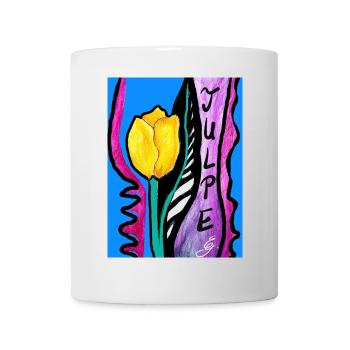 EG Fleurs I Tulipes I Holland i vacances anniversaire - Mug blanc - blanc - Devant