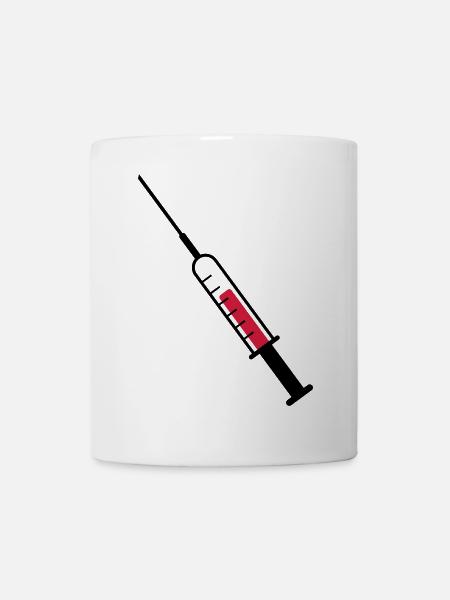 Spritze als Vektor - Tasse - Weiß
