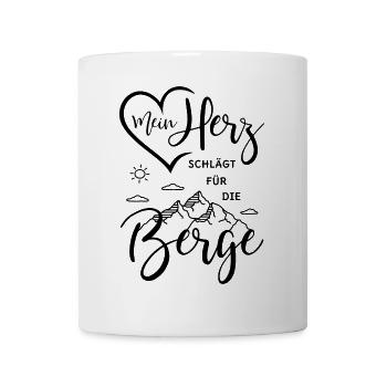 Berge - Tasse - Weiß - Vorne