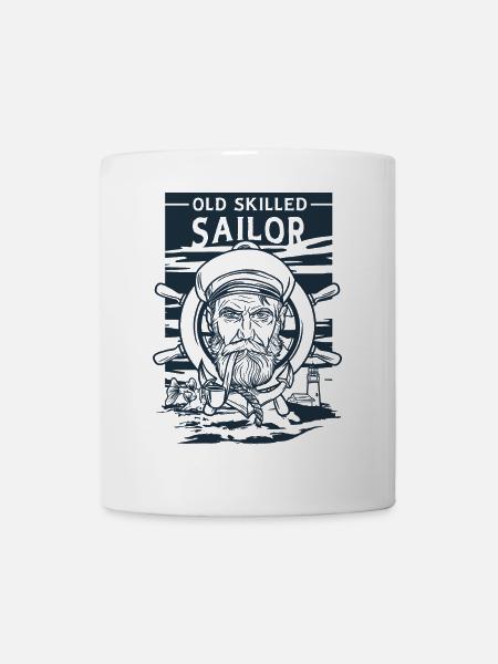 Alter Erfahrener Seemann Klassisch Maritim - Tasse - Weiß