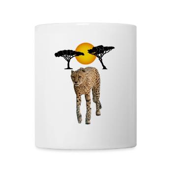 Gepard bei Sonnenuntergang in Afrika - Mug - white - Front