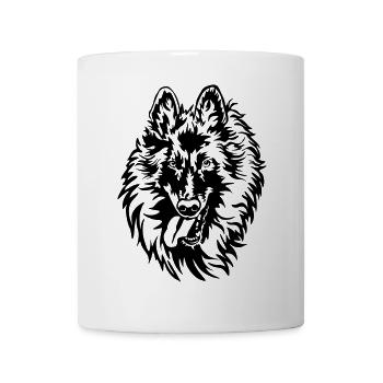 Tervuren Kopf - Tasse - Weiß - Vorne