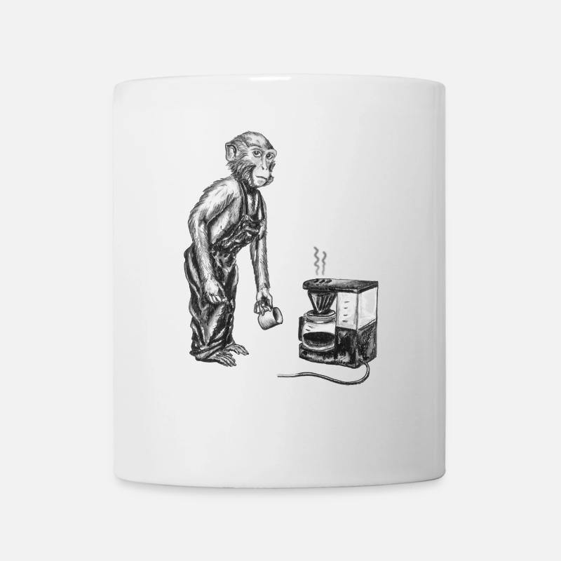 Monkey and coffee - Mug - white