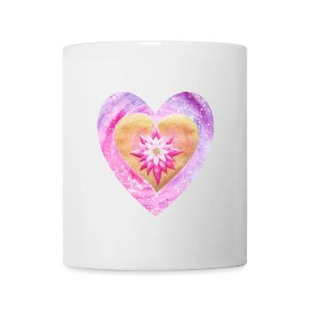 Kleines LotusHerz - Sonja Ariel von Staden - Tasse - Weiß - Vorne