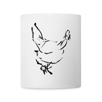 Hen - Drawing / CHICKEN - Mug - white - Front