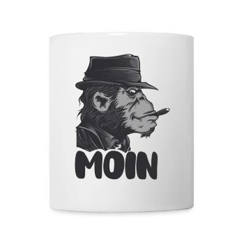 Mondnacht Gangsteraffe Moin - Tasse - Weiß - Vorne